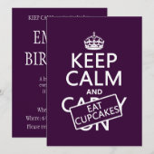 Kalm houden en gebakken koekjes eten kaart (Voorkant / Achterkant)