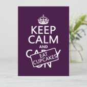 Kalm houden en gebakken koekjes eten kaart (Staand voorkant)