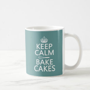 Kalm houden en gebakken koekjes houden koffiemok