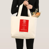 Kalm houden en geen stremming grote tote bag (Voorkant (product))