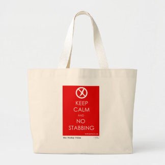 Kalm houden en geen stremming grote tote bag