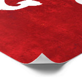 Kalm houden en Gemini houden op Astrology Red Poster (Hoek)