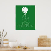 Kalm houden en Geografie onderzoeken Poster (Keuken)