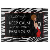 "Kalm houden en geweldig zijn!" Snijplank (Voorkant)