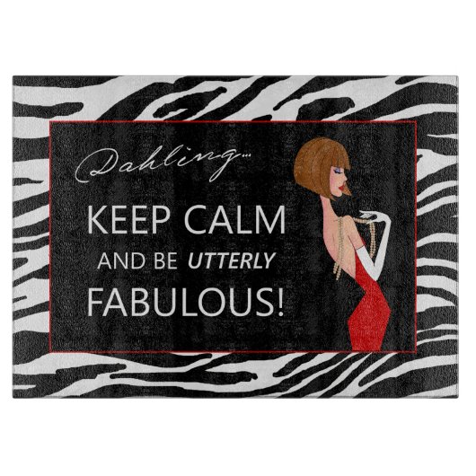 "Kalm houden en geweldig zijn!" Snijplank (Voorkant)