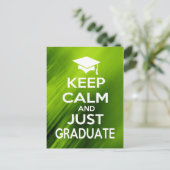 Kalm houden en gewoon Afstuderen Briefkaart (Staand voorkant)