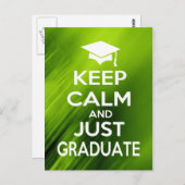 Kalm houden en gewoon Afstuderen Briefkaart (Voorkant / Achterkant)