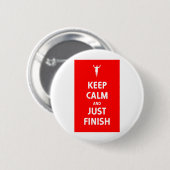 Kalm houden en gewoon afwerken ronde button 5,7 cm (Voorkant /achterkant)