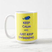 Kalm houden en gewoon blijven zwemmen koffiemok (Links)