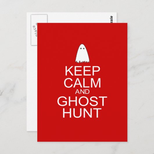 Kalm houden en Ghost Hunt (Parody) Briefkaart (Voorkant / Achterkant)