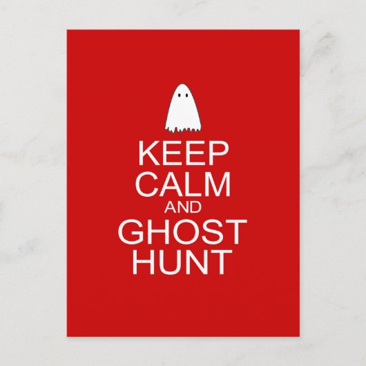 Kalm houden en Ghost Hunt (Parody) Briefkaart (Voorkant)