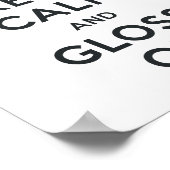 Kalm houden en glanzen aan poster (Hoek)