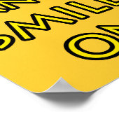 Kalm houden en glimlachen aan poster (Hoek)