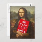 Kalm houden en glimlachen briefkaart (Voorkant / Achterkant)