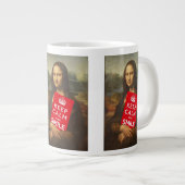 Kalm houden en glimlachen grote koffiekop (Voorkant rechts)