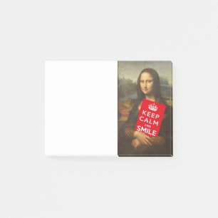 Kalm houden en glimlachen post-it® notes