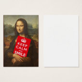 Kalm houden en glimlachen visitekaartjes (Voorkant /achterkant)