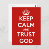 Kalm houden en God vertrouwen Briefkaart (Voorkant / Achterkant)