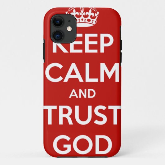 Kalm houden en God vertrouwen Case-Mate iPhone Case (Achterkant)
