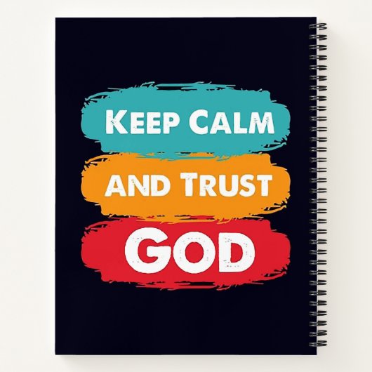 Kalm houden en God vertrouwen Notitieboek (Achterkant)