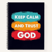 Kalm houden en God vertrouwen Notitieboek (Voorkant)