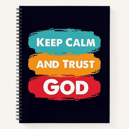 Kalm houden en God vertrouwen Notitieboek (Voorkant)