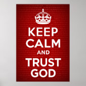 Kalm houden en God vertrouwen Poster (Voorkant)