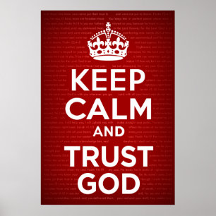 Kalm houden en God vertrouwen Poster