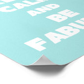 Kalm houden en goed onderhouden poster (Hoek)