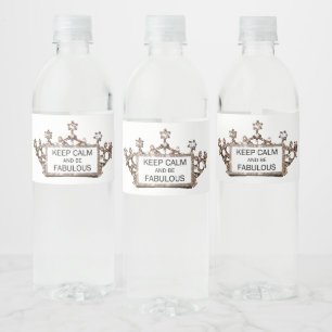 Kalm houden en goed onderhouden waterfles etiket