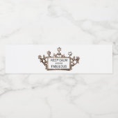 Kalm houden en goed onderhouden waterfles etiket (Enkel label)