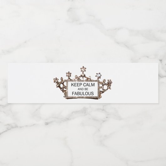 Kalm houden en goed onderhouden waterfles etiket (Enkel label)