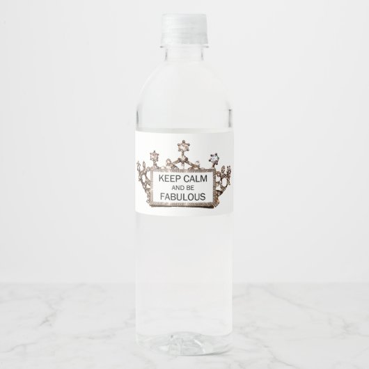 Kalm houden en goed onderhouden waterfles etiket (Voorkant)