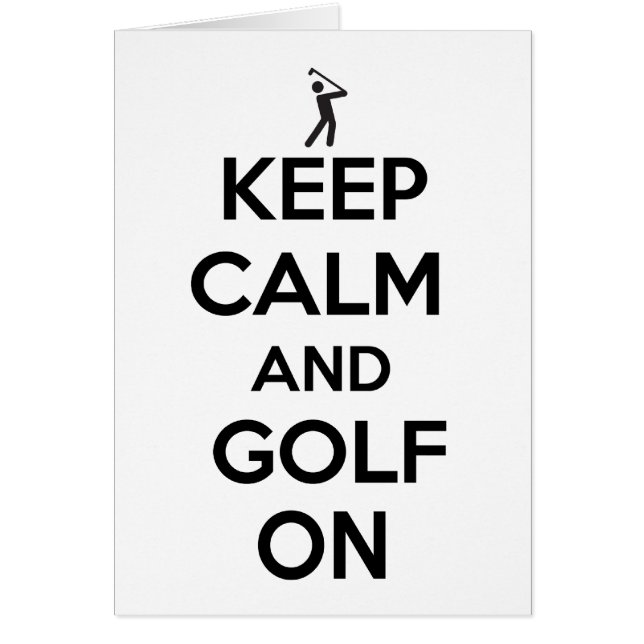 Kalm houden en Golf aan (Voorkant)