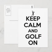Kalm houden en Golf aan Briefkaart (Voorkant / Achterkant)