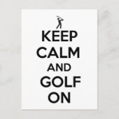 Kalm houden en Golf aan Briefkaart (Voorkant)