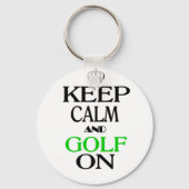 Kalm houden en Golf aan Sleutelhanger (Voorkant)