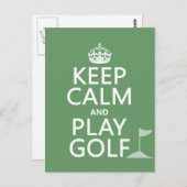Kalm houden en Golf afspelen - alle kleuren Briefkaart (Voorkant / Achterkant)