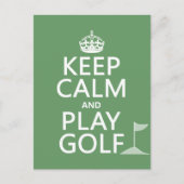 Kalm houden en Golf afspelen - alle kleuren Briefkaart (Voorkant)
