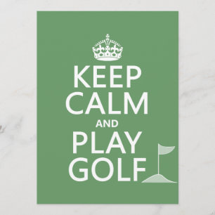 Kalm houden en Golf afspelen - alle kleuren Kaart