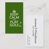 Kalm houden en Golf afspelen - alle kleuren Visitekaartje (Voorkant / Achterkant)
