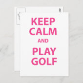 Kalm houden en Golf afspelen Briefkaart (Voorkant / Achterkant)
