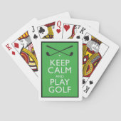 Kalm houden en Golf afspelen Pokerkaarten (Achterkant)