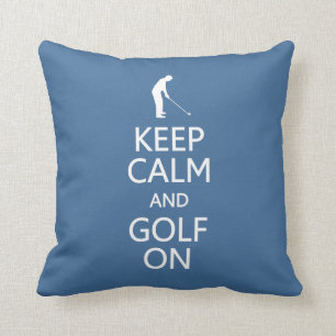 Kalm houden en Golf op aangepaste kleur gooien kus Kussen