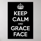 Kalm houden en Grace Face Poster (Voorkant)