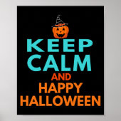 Kalm houden en Happy Halloween Poster (Voorkant)