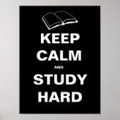 Kalm houden en hard studeren poster (Voorkant)