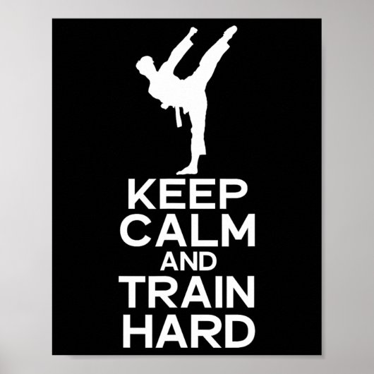 Kalm houden en hard trainen poster (Voorkant)