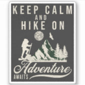 Kalm houden en hekken aan sticker (Voorkant)