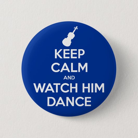 Kalm houden en hem kijken ronde button 5,7 cm (Voorkant)